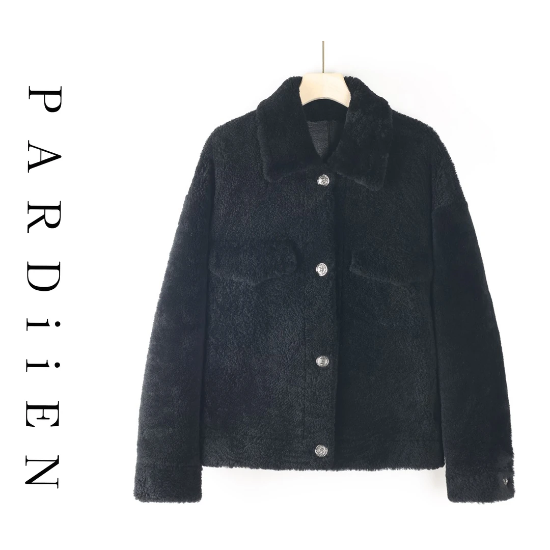 【北总严选】帕迪恩黑色皮毛一体短款外套2305