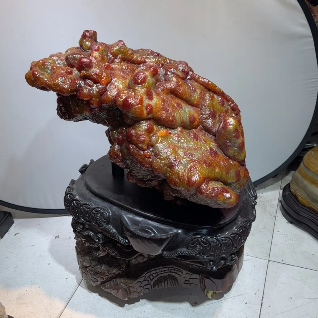 葡萄玛瑙金蟾奇石摆件
