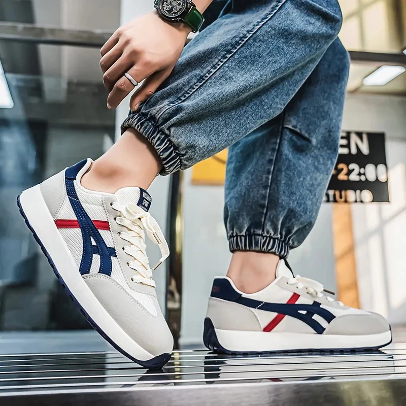 网面2025春季新款运动男鞋运动鞋潮流百搭跑步阿甘鞋男士休闲鞋