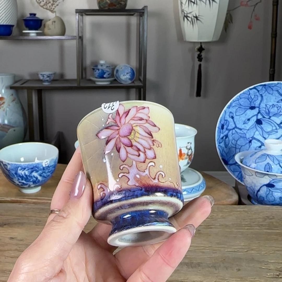 杯景德镇陶瓷柴烧多人