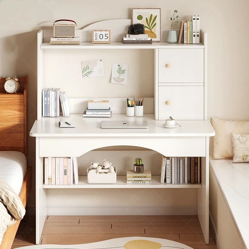 写字桌书桌书架一体卧室桌子室内小学生家用学习桌