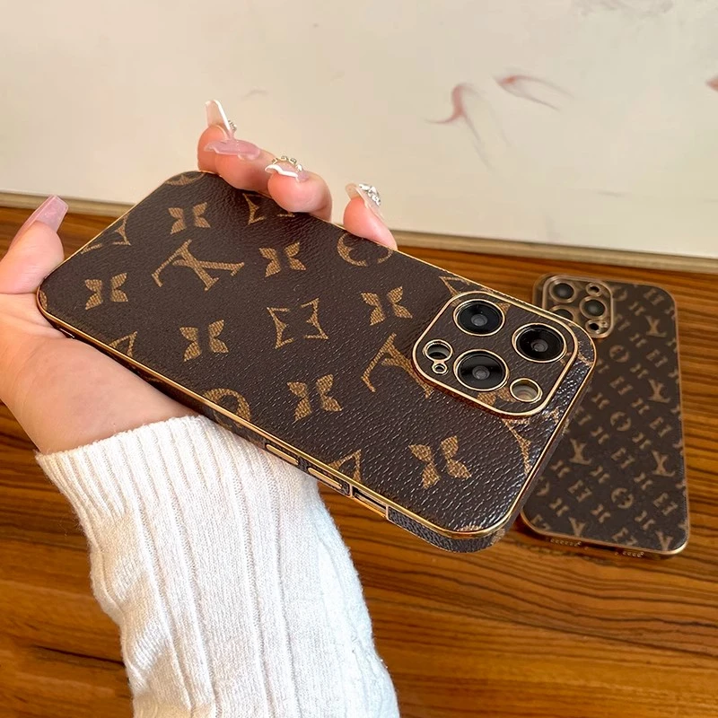 苹果16promax壳iphone15高档奢华皮质软壳14电镀高级感防摔12网红