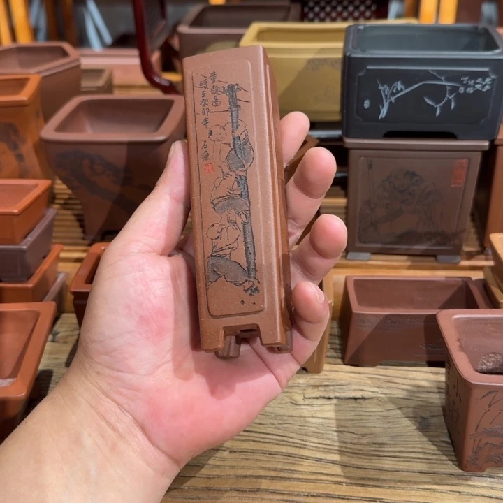 紫砂花盆峰*全手工制作