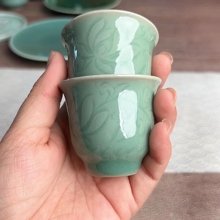 龙泉云间青瓷小米茶器