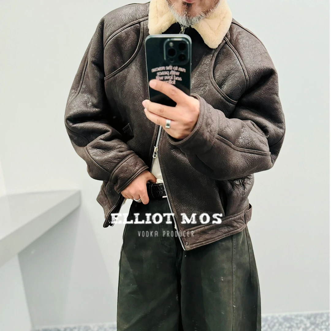 Elliot Mos "亚丁"~Wool Coat 100%羊毛皮毛一体夹克外套1405