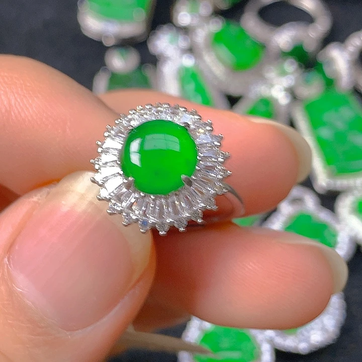 翡翠银S925镶嵌颈饰