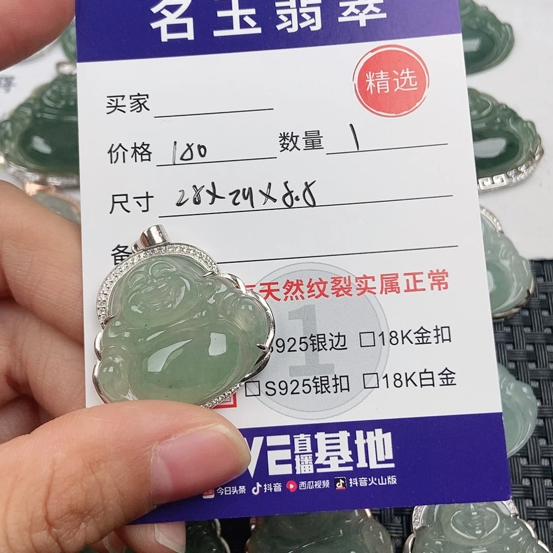 翡翠银S925镶嵌颈饰