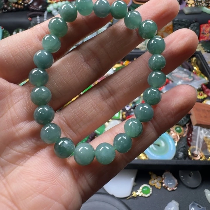 未镶嵌手串翡翠天然翡翠卡8手串