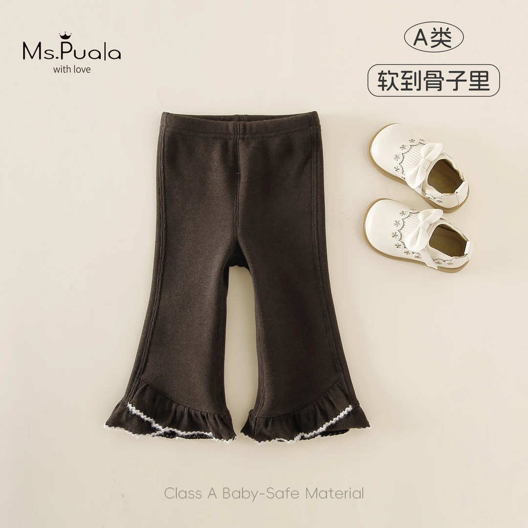 【MsPuala】童装婴幼儿秋冬长裤女宝宝加绒舒适打底裤-MD377