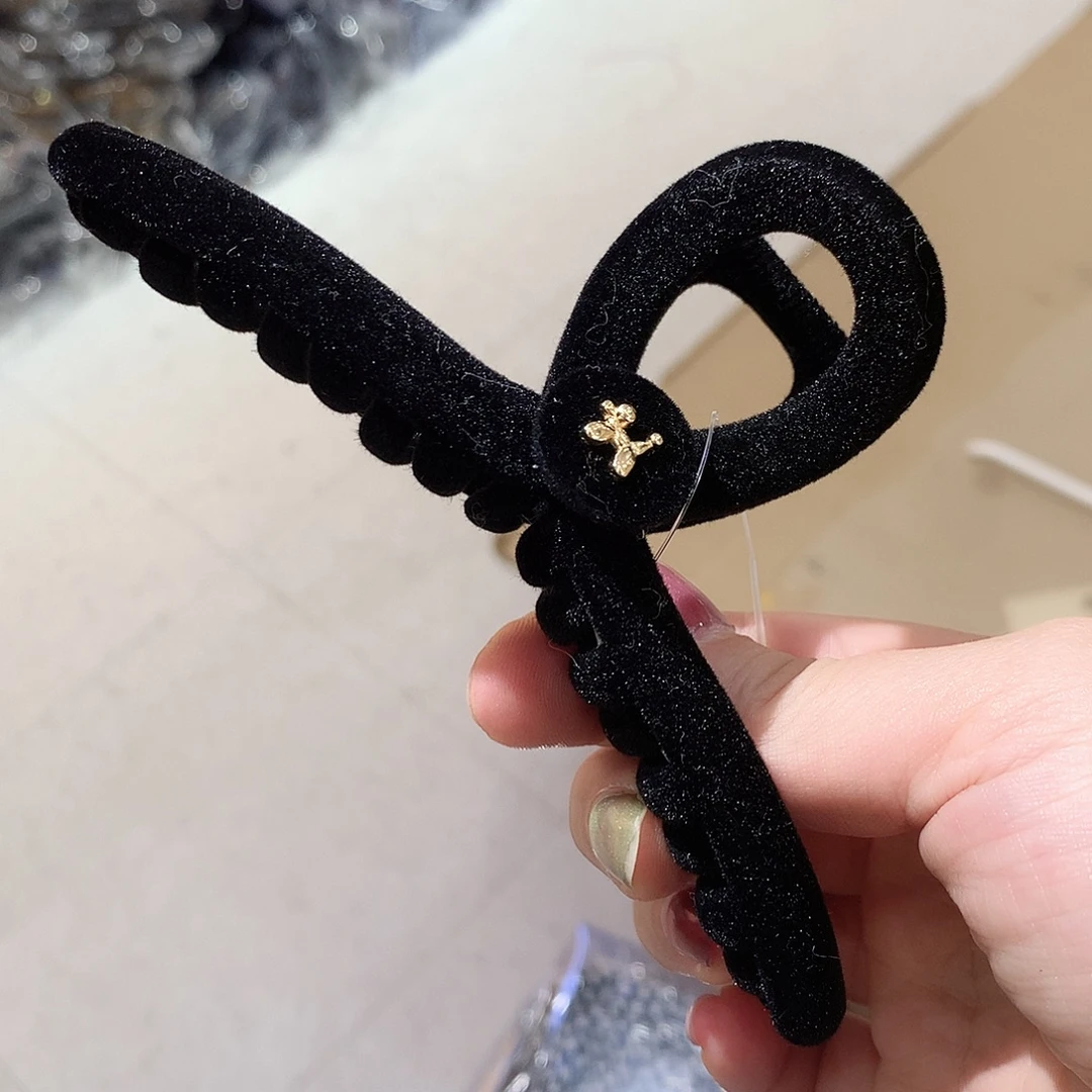 布艺非金属黑色植绒气球狗抓夹