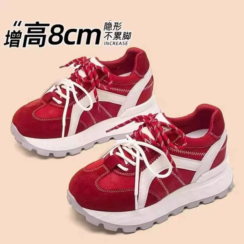 鞋柜内增高百搭跑步鞋女款防滑春秋跑鞋女款休闲运动鞋