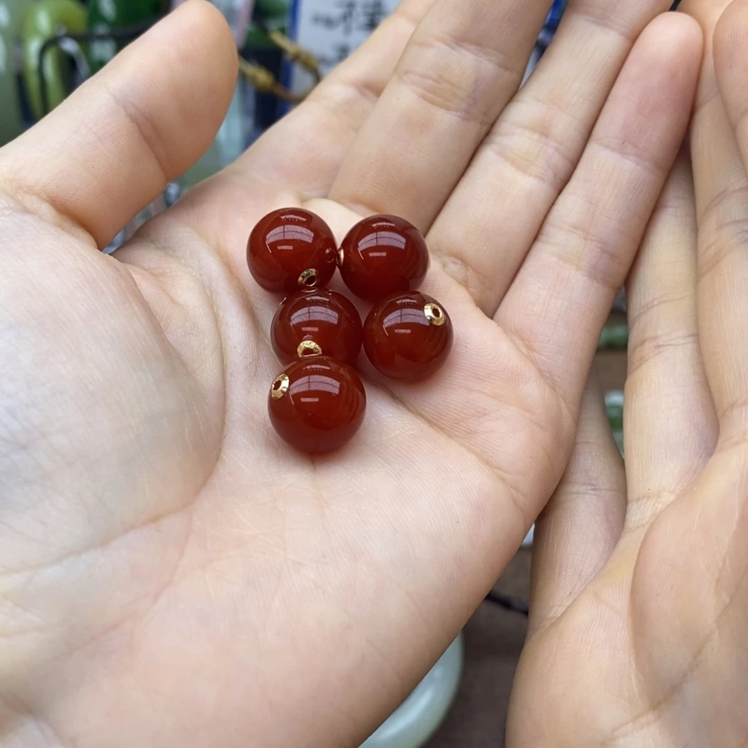 和田玉18K金镶嵌挂件卡12