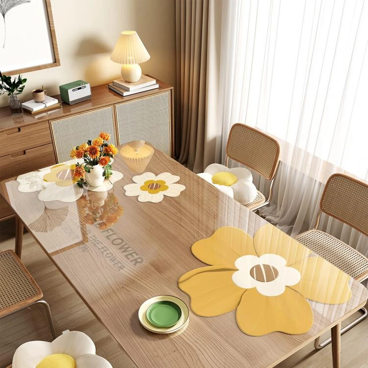 软玻璃桌垫加厚防油防水防烫免洗PVC桌布可裁剪水晶板透明餐桌垫