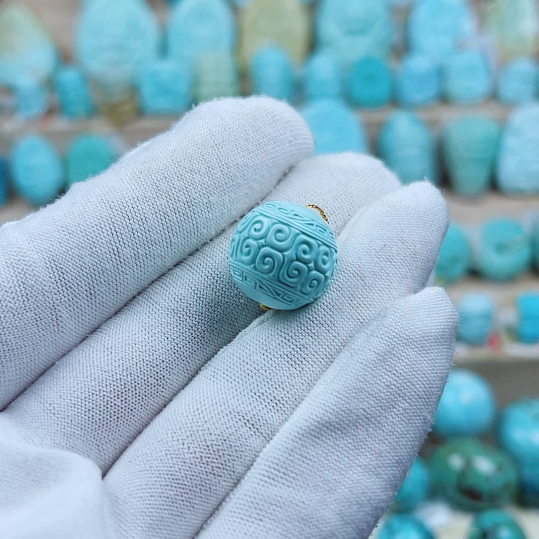 绿松石未镶嵌珠宝奇石14mm