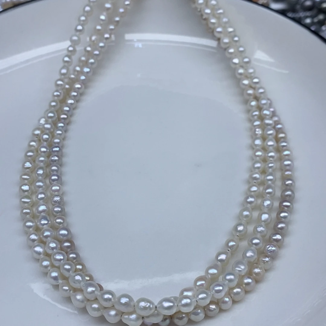 淡水珍珠颈饰未镶嵌发3条