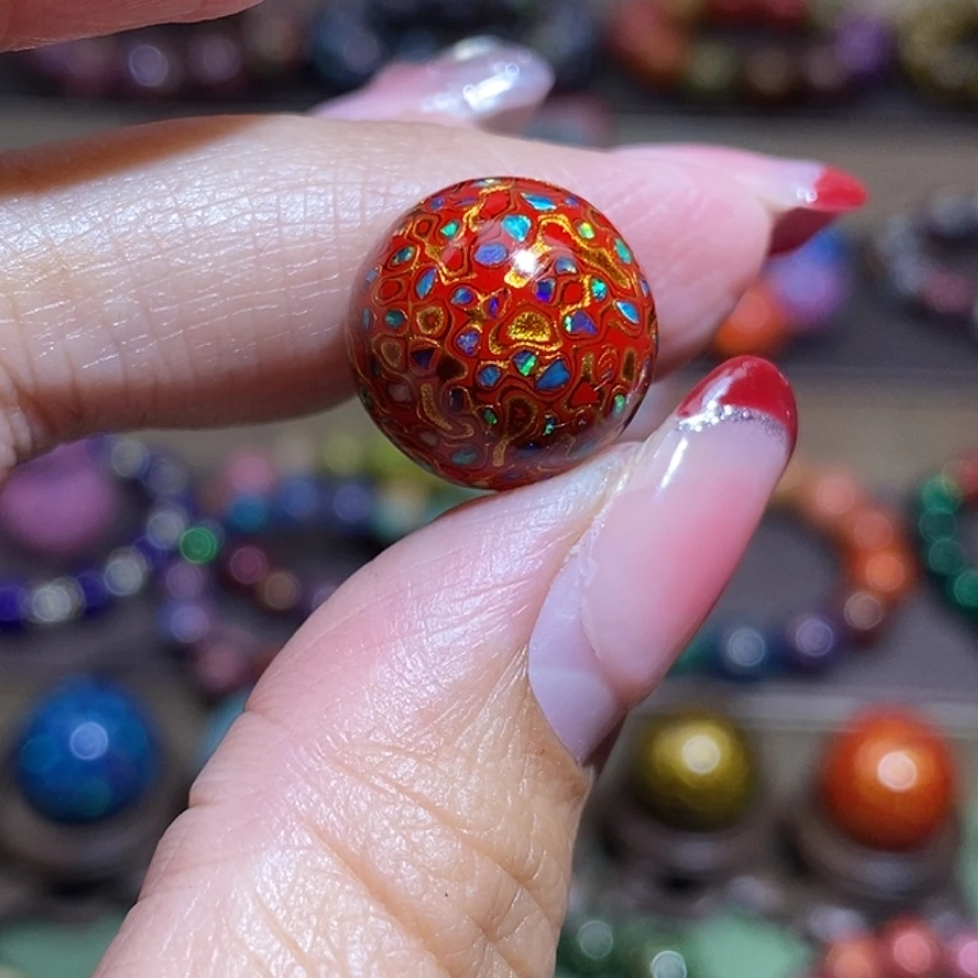 黑***啊大漆珠1.5红金欧款