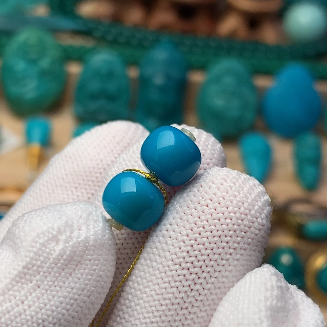 未镶嵌绿松石珠宝奇石8.5mm