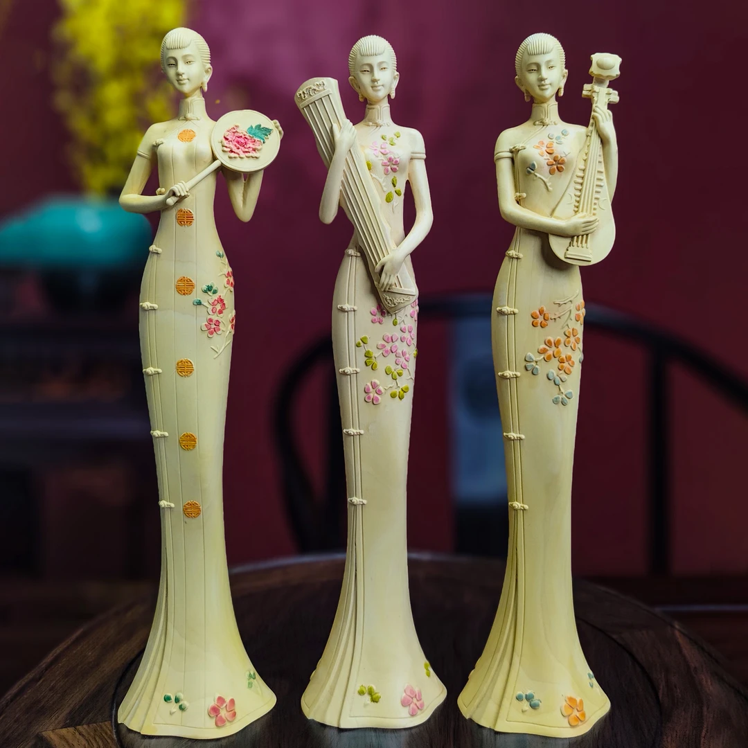 非遗木雕文创礼品仕女黄杨木伴手礼送礼佳品