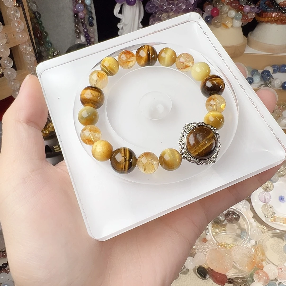 水晶未镶嵌手串金霸