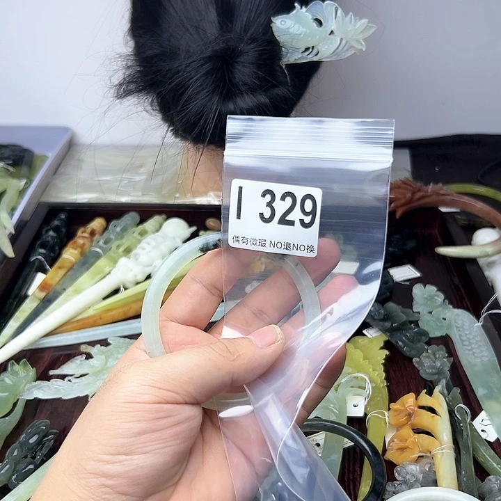 蛇纹石玉发饰合金用****5