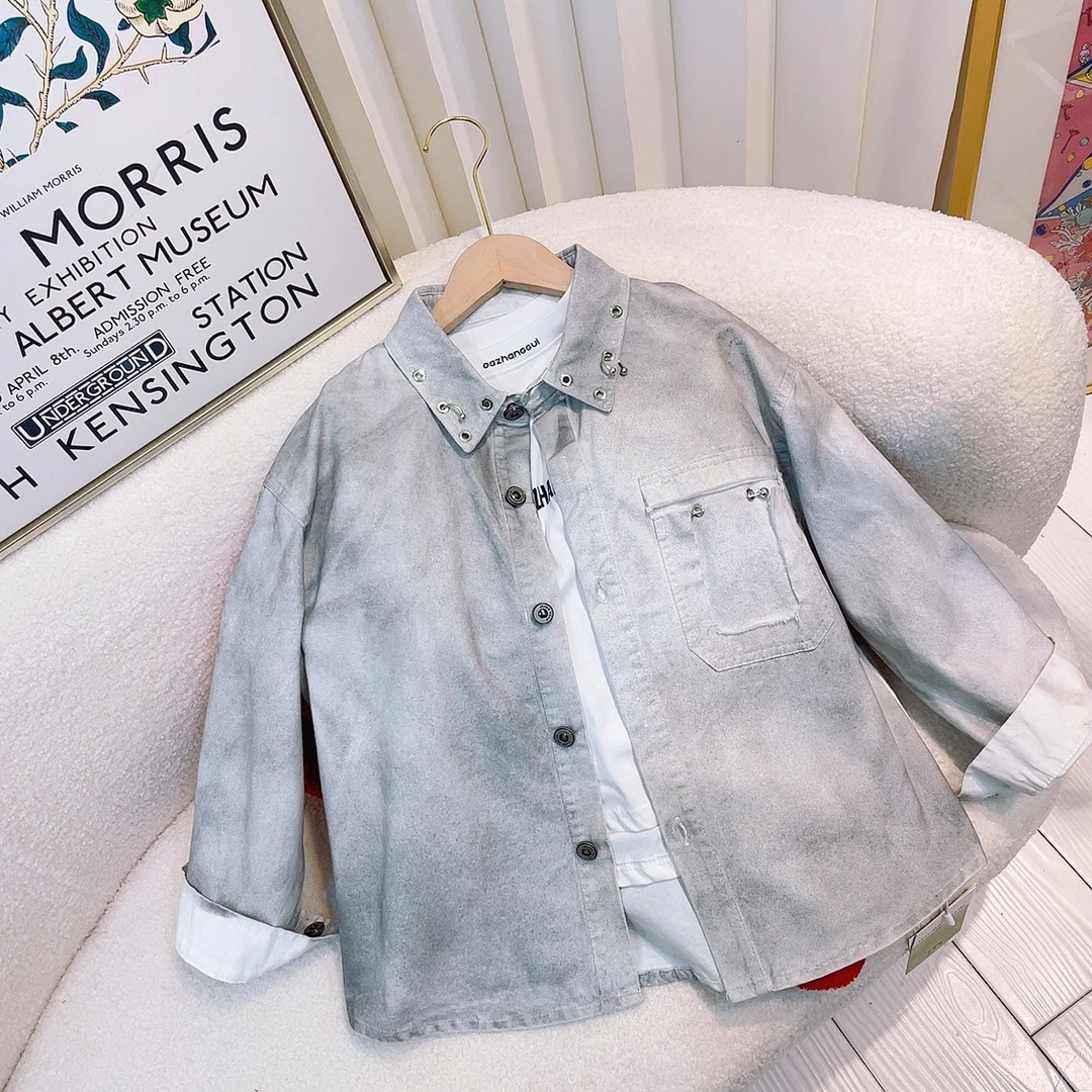 【儿童衬衫 春装上新】2025春秋季新款男女童长袖衬衣