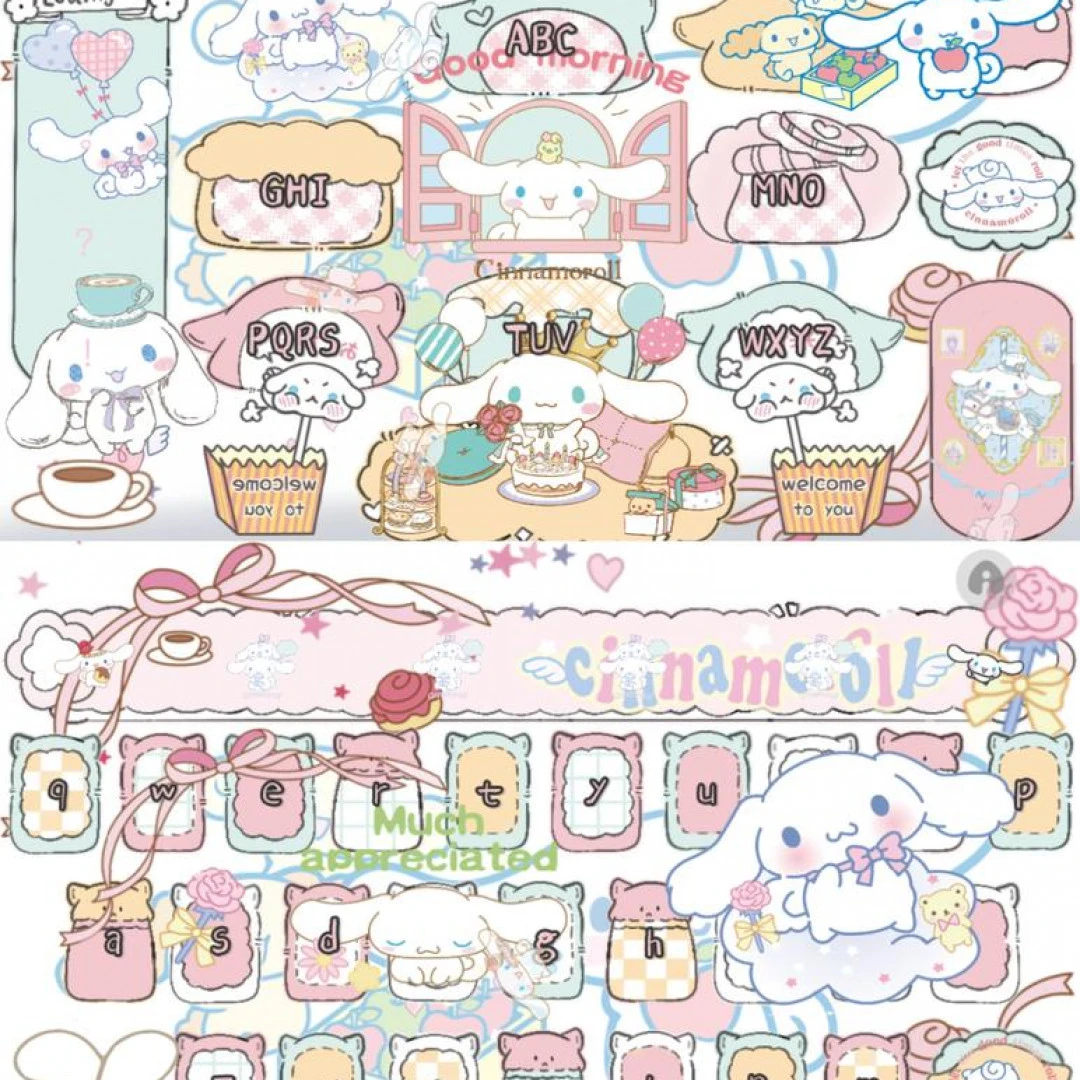 大耳狗-ios苹果安卓百度输入法皮肤键盘白肚皮双系统-1433