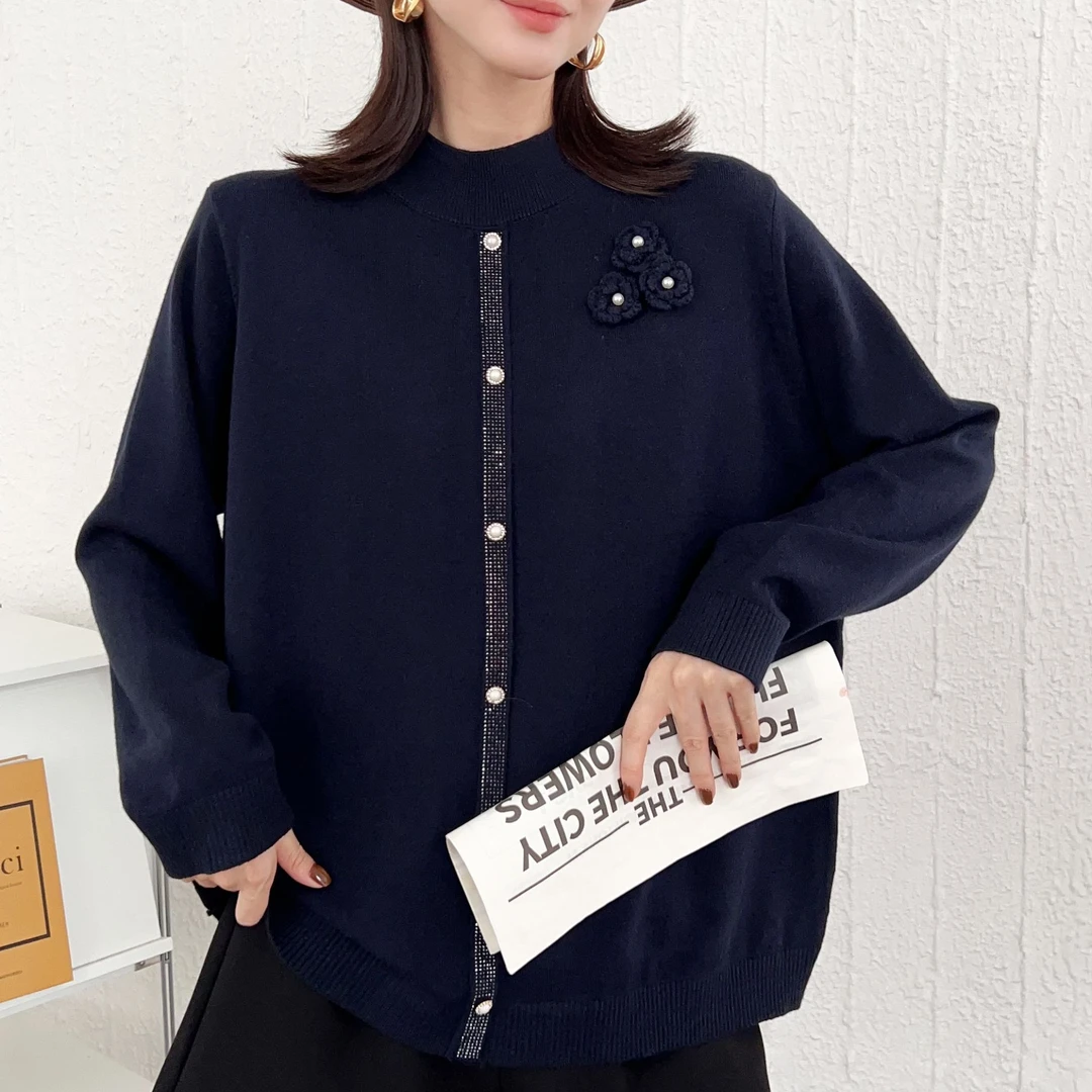 【特价清货】201—262号2025春秋新款宽松大码洋气针织毛衣女