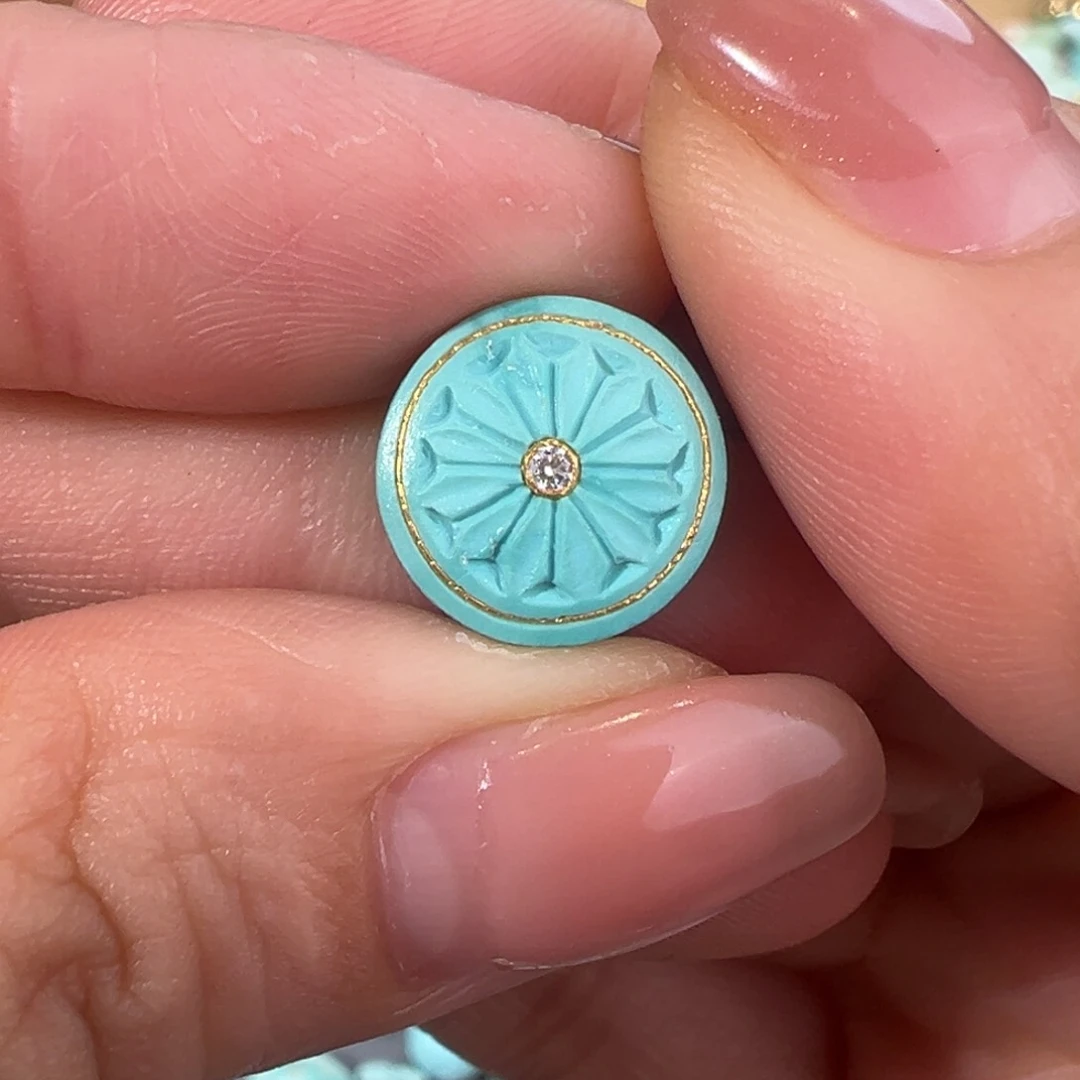 绿松石配件未镶嵌配件