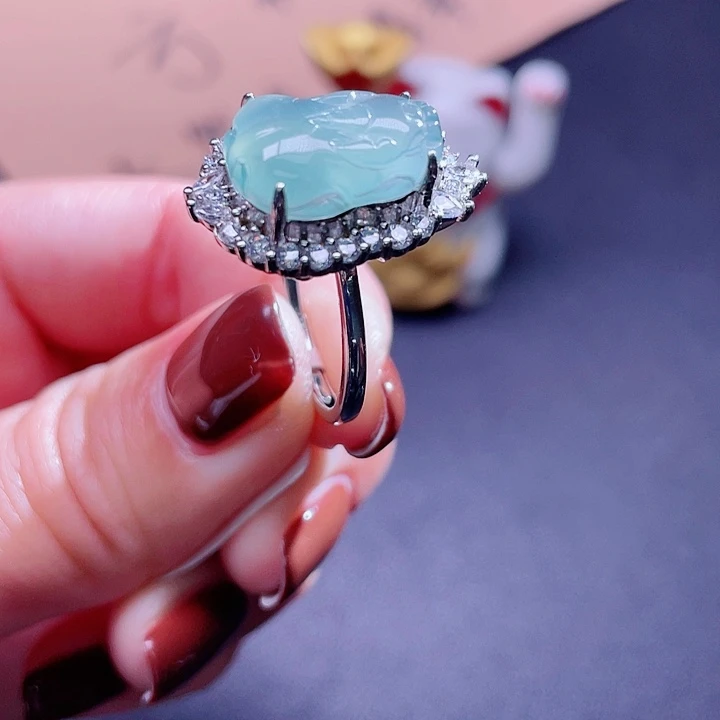 翡翠吊坠(不含链)银S925镶嵌