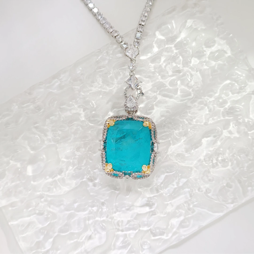 RoseSong 铜合金合成锆石项链 FXLM-56259 项链百搭设计欧美轻奢