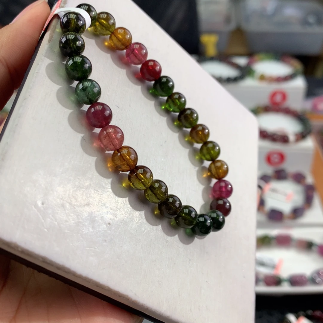 碧玺手链未镶嵌        7mm。