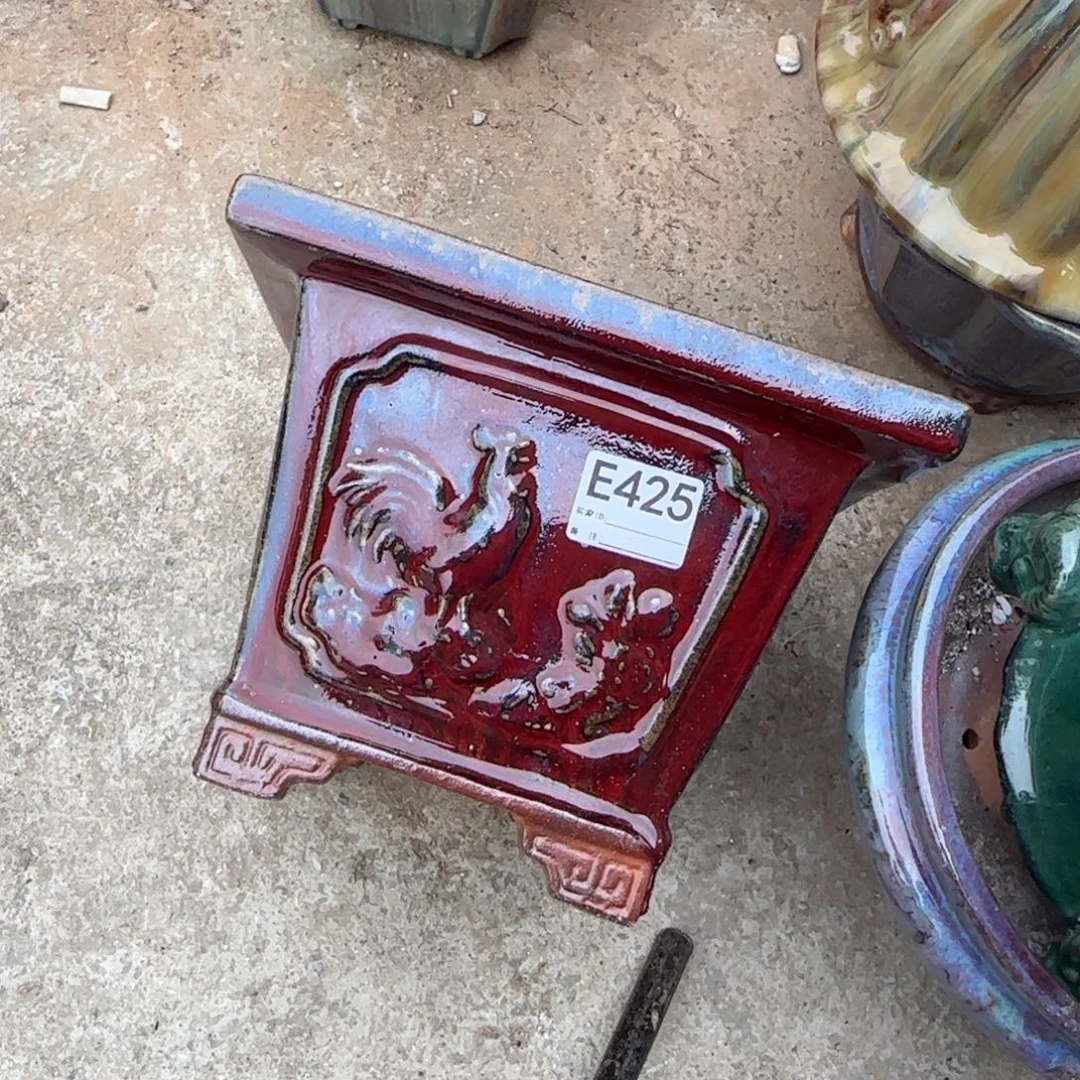 足***子紫砂花盆425瑕疵品