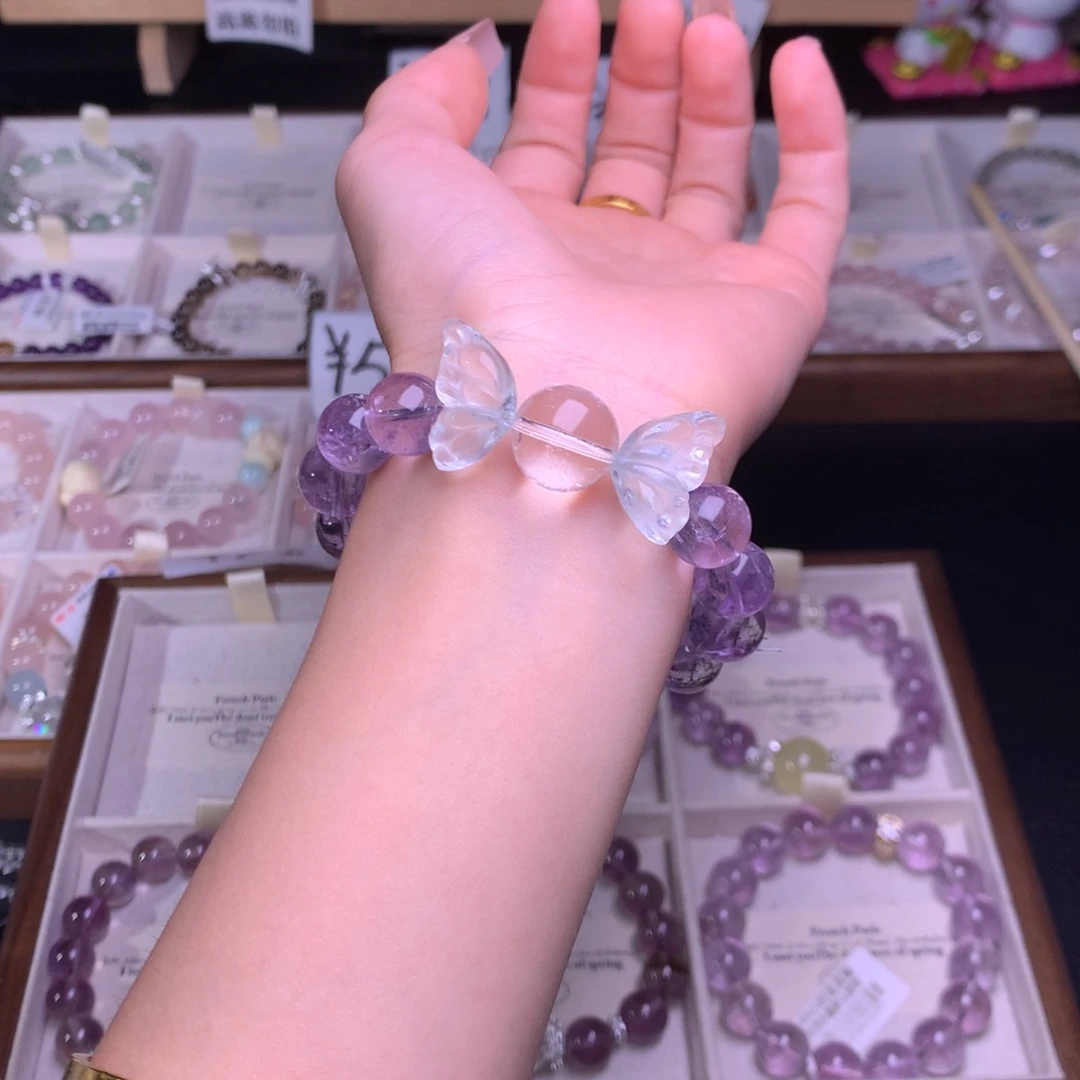 未镶嵌手链水晶11m天然紫水晶