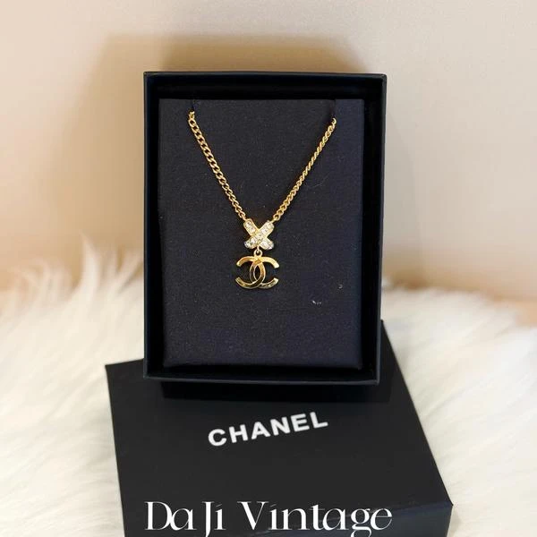 大吉中古/Chanel香奈儿23p满钻双c吊坠项链