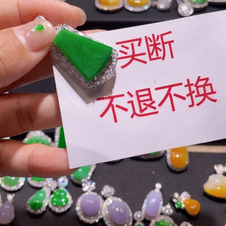 6***6翡翠银S925镶嵌颈饰