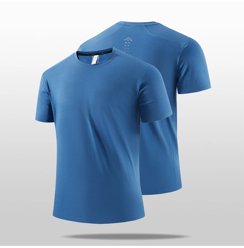 小迪冰感夏季铁人T恤速干衣圆领薄款运动上衣透气弹力休闲短袖T恤