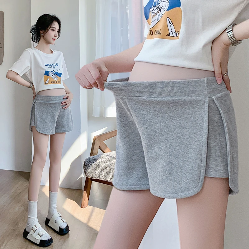 孕妇装短裤夏季时尚薄款低腰显瘦阔腿裤三分裤外穿休闲运动打底裤