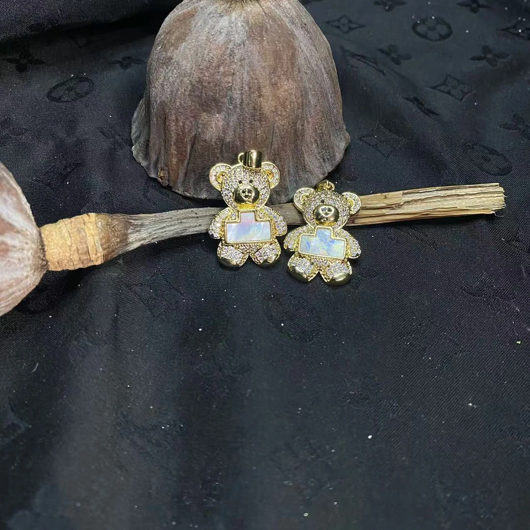 【玉合缘】天然贝壳（贝母）可爱小熊吊坠-多样性发一 7218