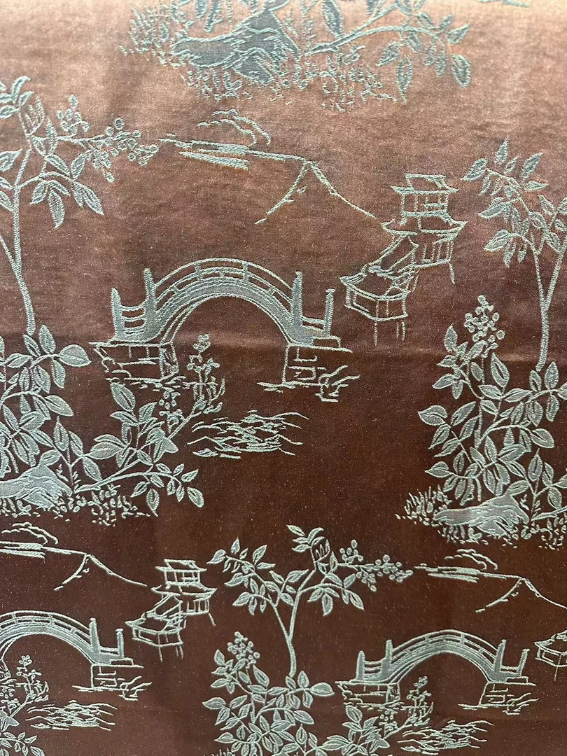 【古铜金小桥流水】60姆米油丝厚皮子草色染面料布料裁剪不支持退换