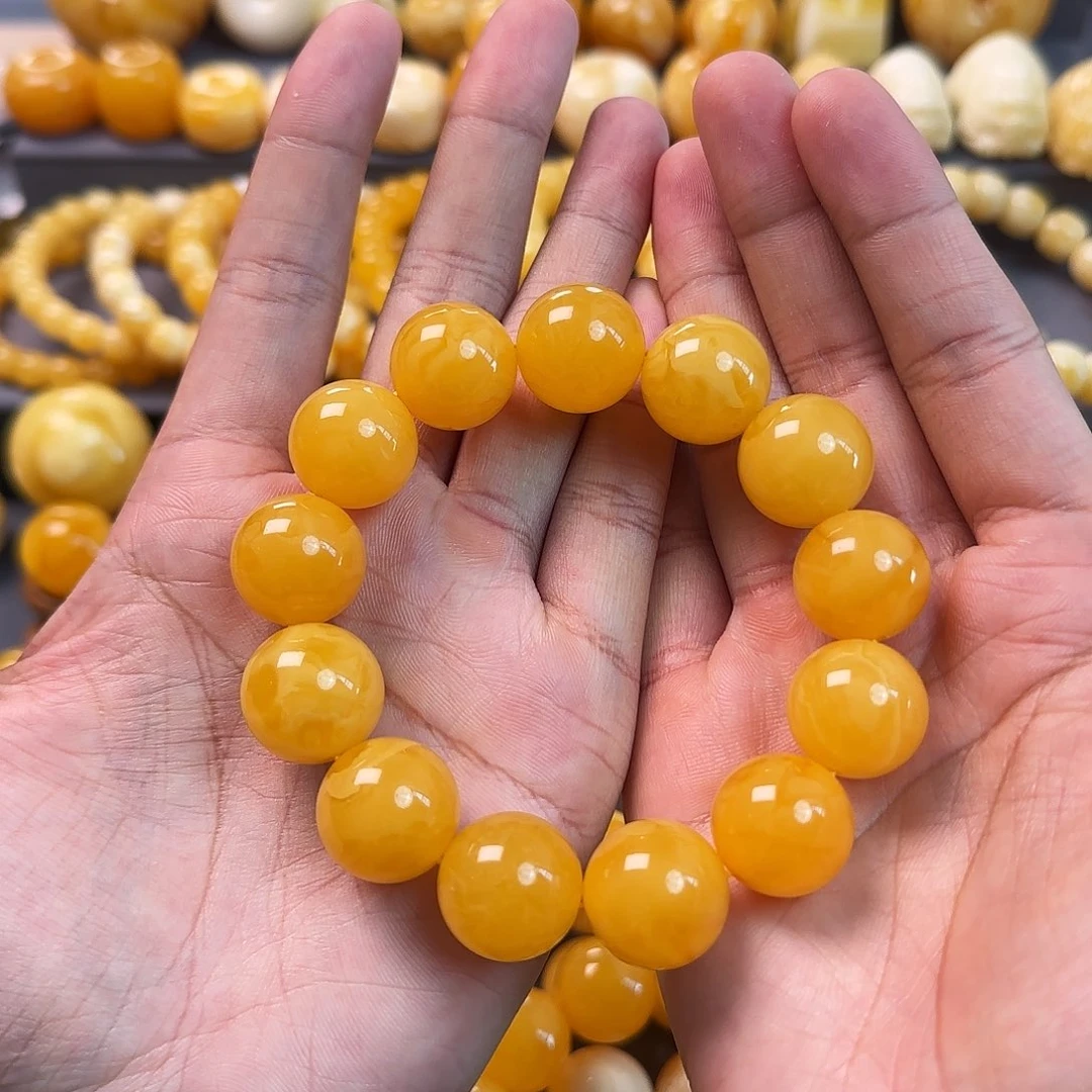 琥珀未镶嵌珠宝奇石18mm