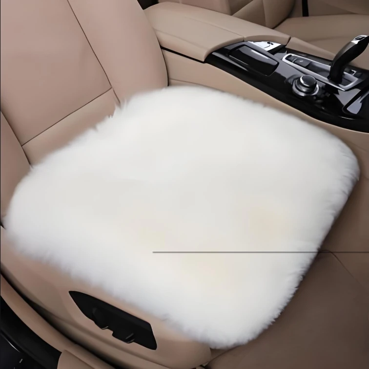 【一对羊皮垫子45*45cm】冬季纯汽车坐垫无靠背毛绒保暖车座垫