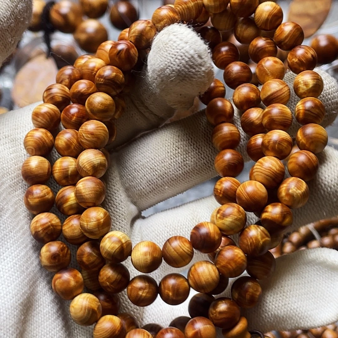 手串/手链柏木太行崖柏陈化0.8高油黄金闪电108颗