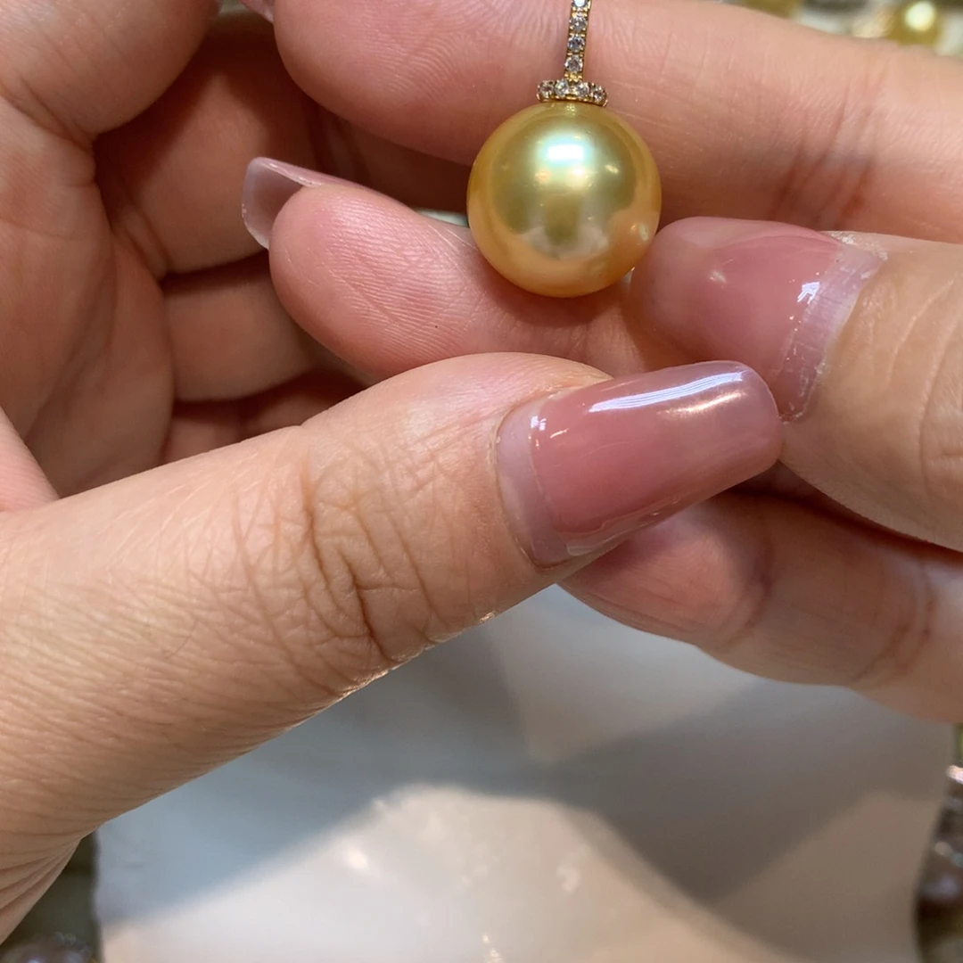 海水珍珠颈饰14K金镶嵌