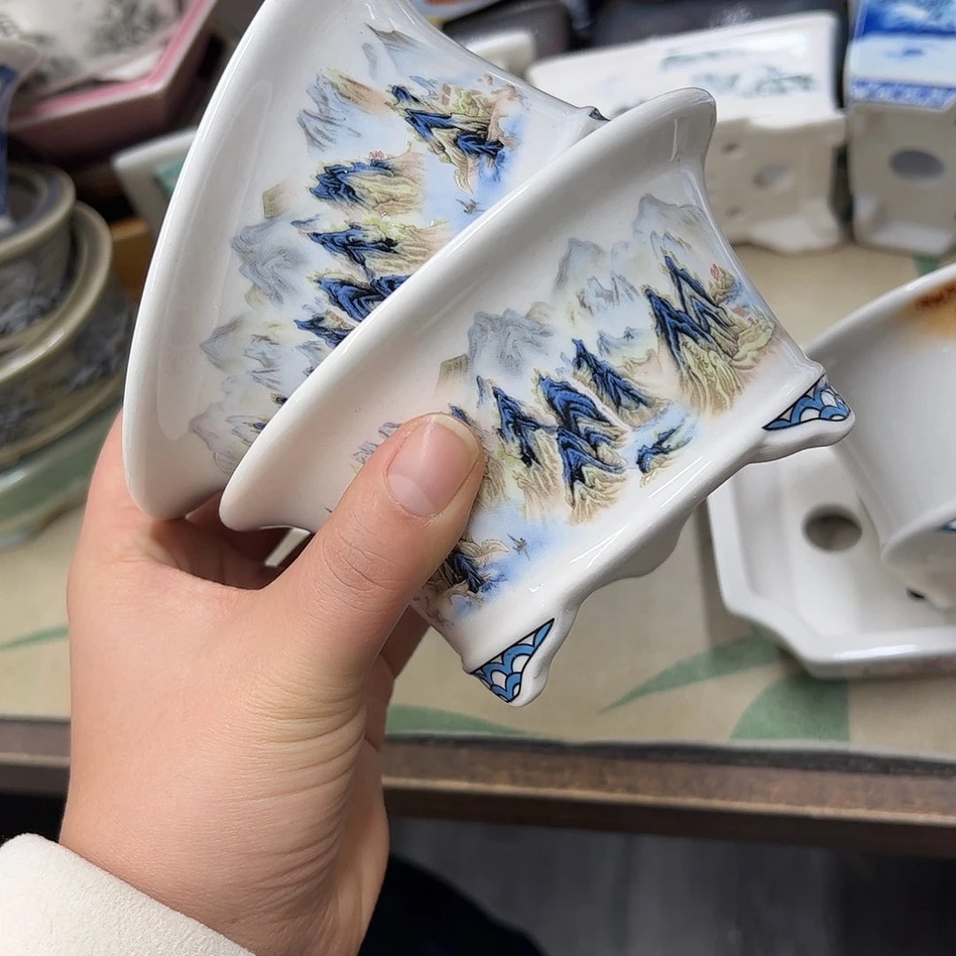秋***2花盆紫砂948号瑕疵2个13/6.5cm