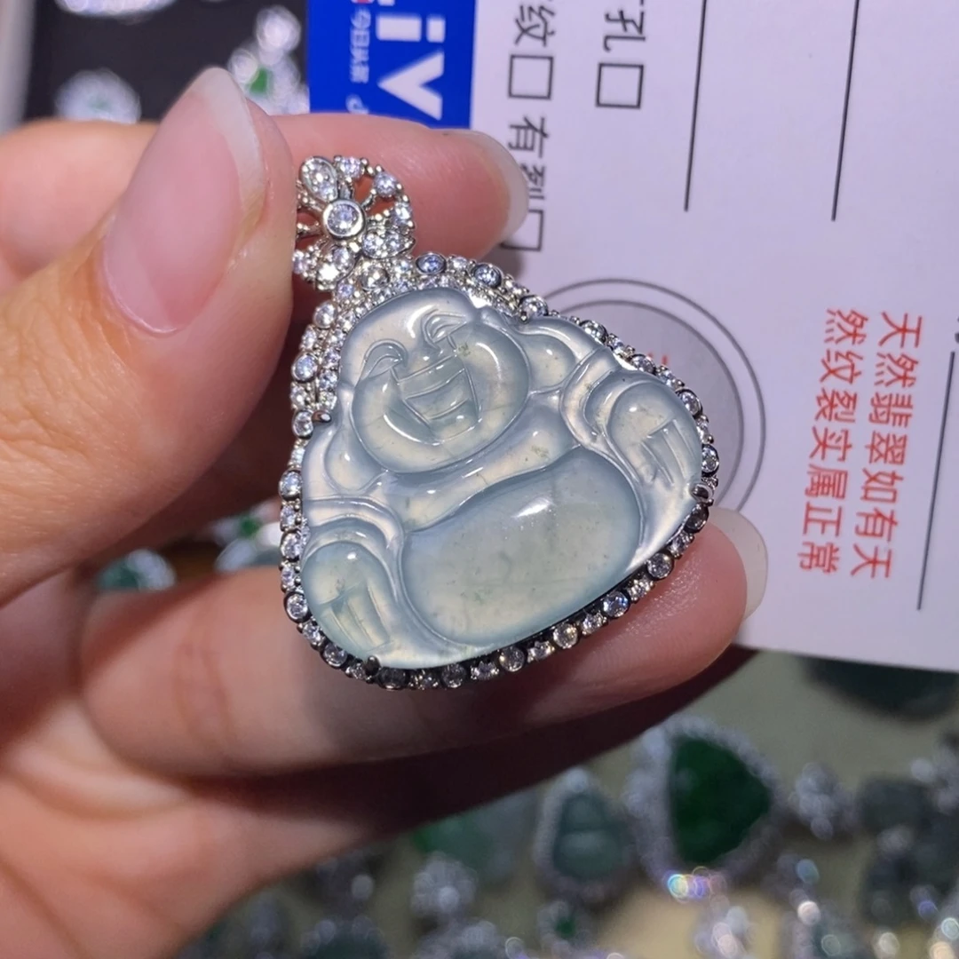 翡翠未镶嵌颈饰天然