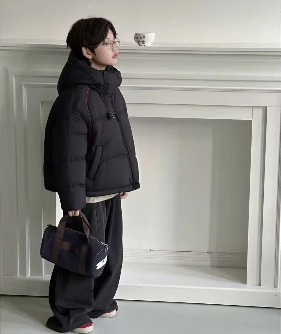 儿童冬装韩范中大童加厚保暖羽绒服白鸭绒连帽羽绒服    88012