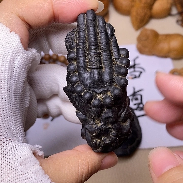 檀香木手串/手链老山檀香阴沉大佛手把件