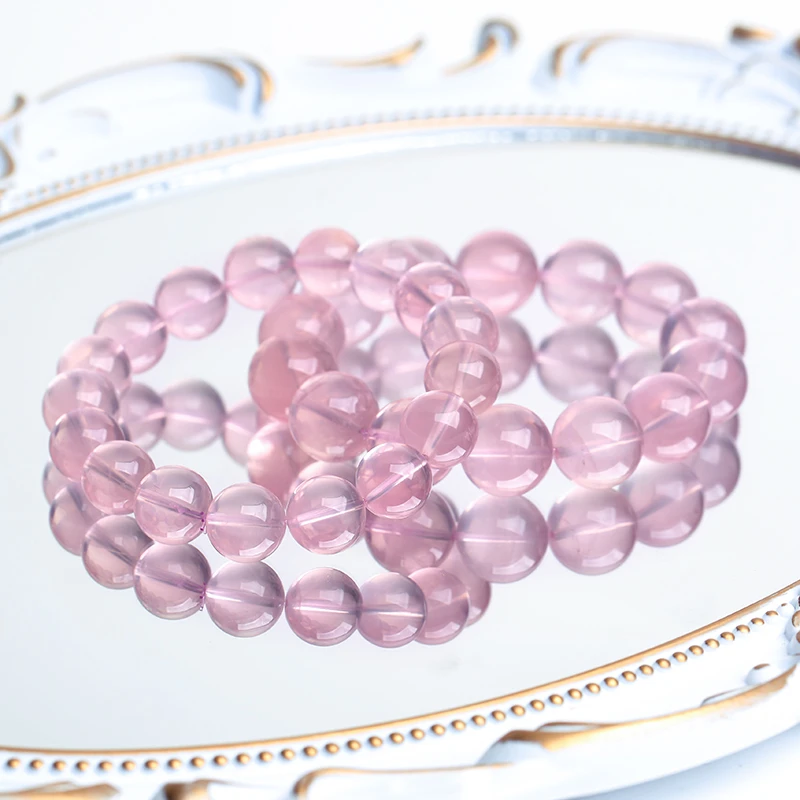 天然莫桑比克净体星光级粉水晶单圈手链F001尺寸可选多样性发其一
