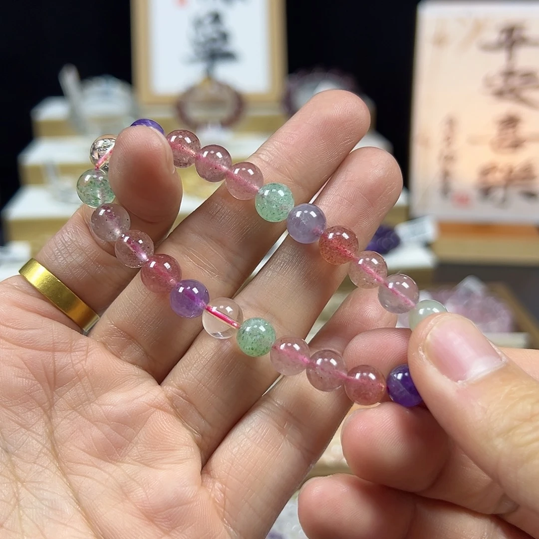 水晶未镶嵌手链草莓多宝