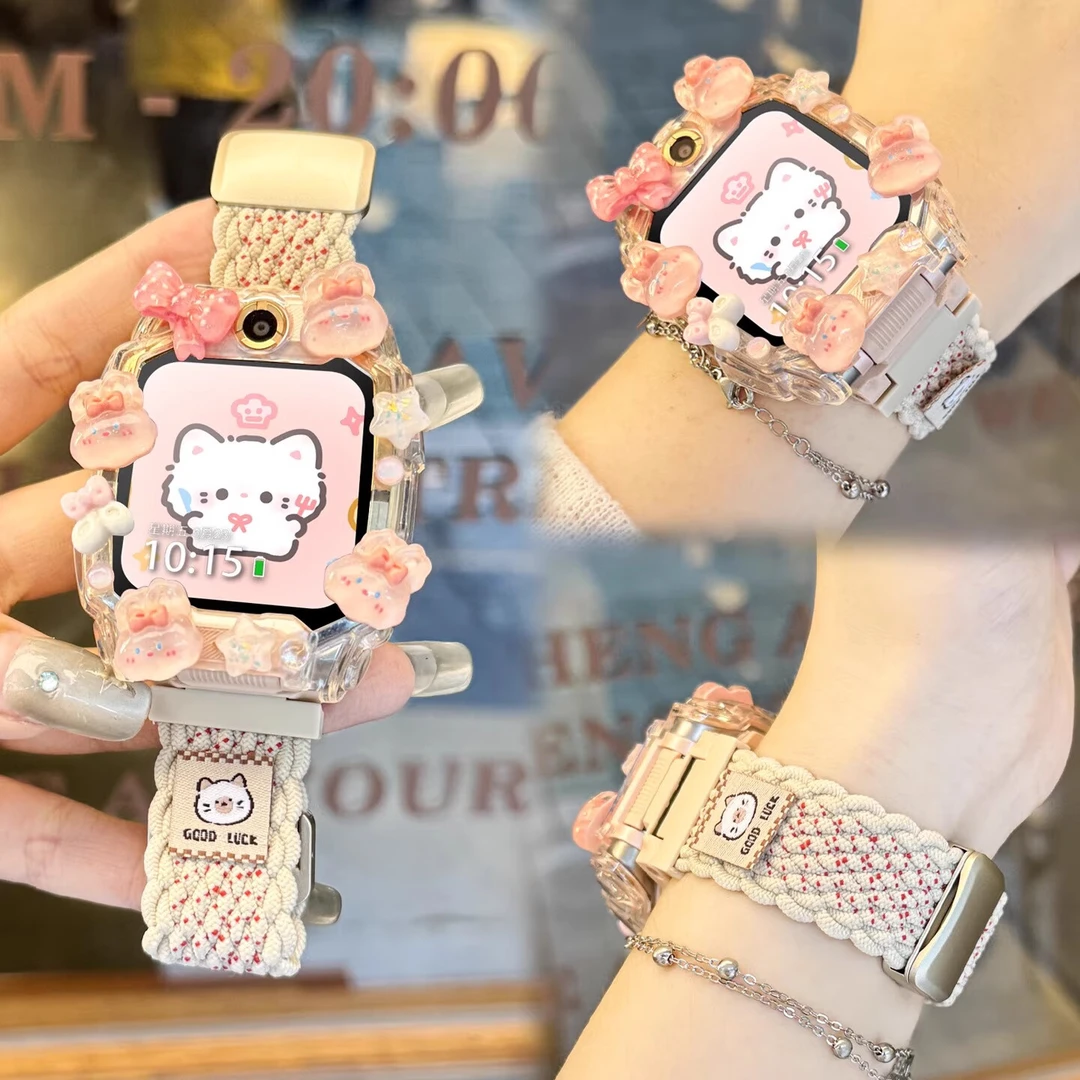 【逻辑猫猫】适用小天才手表z11表带z10/z9腕带编织Z8/z7s保护壳z6a